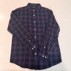 Banana Republic Dark Blue and Red Plaid Shirt